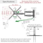 Suport TV perete pentru exterior Barkan 4move OD XLong, pentru display-uri cu diagonala 13"-65", suporta pana la 36kg, cu reglare in 4 axe, VESA 75x75 - 400x400, gri - Image 2