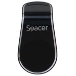 Suport auto Spacer pentru smartPhone, fixare in grilaj bord, prindere magnetica telefon 360 grade, negru - Image 2