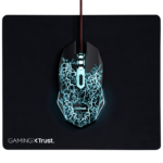 Kit Trust Basics gaming, mouse rezolutie 4000 DPI + mousepad negru