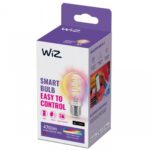 Bec LED RGB inteligent WiZ Connected Filament Clear A60, Wi-Fi, E27,6.3W (40W), 470 lm, lumina alba si color (2200-6500K), compatibil GoogleAssistant/Alexa/Siri
