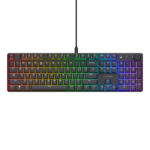 Tastatura mecanica Trust GXT 866 Torix cu fir, swtich linear, 104 butoane, full RGB, butoane programabile, tipuri de jocuri FPS, MMO, MOBA, RPG, RTS, negru