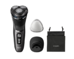 Aparat de ras PHILIPS Shaver Seria 3000 S3343/13, Barbierit umed şi uscat, Fara fir, Capete 5D pivotante si flexibile, Lame autoascutire, 60 min, Sistem de barbierire anticoroziune, Capac de protectie, Suport de incarcare, Negru, L x A x I (mm) 80x140x190