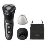 Aparat de ras PHILIPS Shaver Seria 3000 S3343/13, Barbierit umed şi uscat, Fara fir, Capete 5D pivotante si flexibile, Lame autoascutire, 60 min, Sistem de barbierire anticoroziune, Capac de protectie, Suport de incarcare, Negru, L x A x I (mm) 80x140x190
