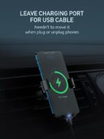 Suport auto telefon Gravity Serioux CH03, Material: ABS+ aluminium, mod de instalare: tip cataramă, poziție de fixare: aerisire, culoare: negru, potrivit pentru: telefon mobil - Image 8