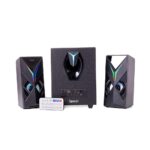 Boxe Spacer Gaming 2.1, 14W RMS ( 2x3W + 8W), bluetooth, telecomanda wireless, control volum, subwoofer lemn MDF, 220V alimentare, USB/SD/AUX/radio FM, negru