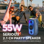 Boxa portabila Serioux PartyBoom, putere RMS: 55W, raport S/N - Image 3