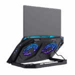 Cooler laptop Trust GXT 1127 Yoozy, pentru laptopuri cu diagonala de pana la 17.3", 2 ventilatoare, viteza rotatie 1500 RPM, interval zgomot 30 dBA - 35 dBA, iluminare RGB, negru - Image 5
