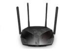 Mercusys Router, AX3000, MU-MIMO, Dual-Band, WPA3, Standarde wireless: Wi-Fi 802.11ax/ac/a/b/g/n, Rata semnal: 2402 Mbps (5 GHz) + 574 Mbps (2.4 GHz), Securitate Wireless:  WEP, WPA / WPA2-Personal, WPA2 / WPA3-Personal, Interfață: 1× Port WAN Gigabit + 3× Porturi LAN Gigabit,   4× Antene fixe