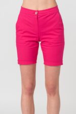 PANTALONI SCURT CASUAL FEMEI FUXIA XS - Image 4