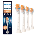 Rezerve PHILIPS Sonicare A3 Premium All in One HX9094/87, Pachet de 4 capete de periere standard, Sincronizarea modurilor BrushSync,  Alb, L x A x I (mm) 25.7x60x230.5
