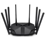 Mercusys MR90X Dual-Band WiFi 6 Router (AX6000), Standarde wireless: Wi-Fi 802.11ax/ac/a/b/g/n , Viteza wireless:  4804 Mbps (5 GHz) + 1148 Mbps (2.4 GHz), Interfata:  1× Port WAN/LAN de 2.5 Gbps + 1× Port WAN/LAN Gigabit + 2× Porturi LAN Gigabit LAN , 8 x Antene externe.