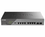 D-Link Switch DSS-200G-10MP, 8 porturi Gigabit POE, 2X SFP 1000Mbps, Capacitate switch: 20Gbps, FW Rate: 14.88Mbps, POE Budget:130W, 30W/port, Dimensiuni: 280 x 180 x 44 mm, Greutate: 1.55kg, Consum: 160.2 W (PoE on) ; 9.63 W (PoE off). - Image 4