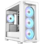 Carcasa ASUS A23 PLUS TG ARGB WHITE, RGB, Mid Tower, White