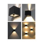 Aplica LED Vivalux SQUARE STARK, 6W, 180 lm, lumina neutra (4000K), 120°, IP54, 100x100x100mm, 15000h, aluminiu, -25÷+40°C, Negru - Image 3