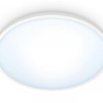 Plafoniera LED WiZ SuperSlim, Wi-Fi, Bluetooth, 16W, 1500 lm, luminaalba(2700-6500K), IP20, 29.2cm, Metal/Plastic, Alb