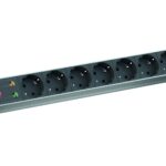 Bachmann IT PDU 8x prize Schuko ,protectie supratensiune , 2m, in Schuko, negru, Aluminiu