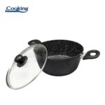 SEMIOALA ALUMINIU FORJAT 24x10 CM,3.8L,ONIX, COOKING BY HEINNER