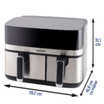 FRITEUZA DUBLA CU AER CALD HEINNER PRODUAL FUSION HAF-H9DB17BKS - Image 4
