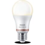 Bec LED inteligent Philips Bulb A60, Wi-Fi, Bluetooth, E27, 8W (60W),806 lm, lumina calda (2700K), dimabil