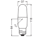 Bec LED Osram Parathom Stick, E27, 9.5W (75W), 1055 lm, lumina neutra(4000K), Ø3.6cm - Image 2