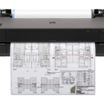 Plotter HP DesignJet T250 24-in Printer , Dimensiune A1, 24 inch, tehnologie de printare: Thermal inkjet, Viteza: 30 sec/A1 sau 76 A1 /Ora, Rezolutie: pana la 2400 x 1200 dpi, Memorie: 512Mb, Numar cartuse:4, Cerneala Pigment-based pe negru, Dye-based pe culori, Greutate hartie suportata:60-280