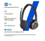 Casti Head-band Poly Mission 625 Stereo USB Wired Headset, Cu fir, noise-canceling, Negru - Image 4