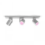 Spot LED RGB Triplu Philips Hue Argenta, Bluetooth, 3xGU10, 3x5.7W ,3x350lm, lumina alba si color (2000-6500K), IP20, Metal, Argintiu