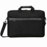 Geanta laptop slim Targus GeoLite, pentru laptopuri de 16" sau mai mici, dimensiuni: 40 x 4.5 x 28 cm, greutate 0.56 kg, gri