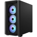Carcasa ASUS A23 PLUS TG ARGB BLACK, RGB, Mid Tower, Black - Image 2