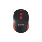 MOUSE Spacer, PC sau NB,1600 dpi, butoane/scroll 4/1, negru cu rosu - Image 3