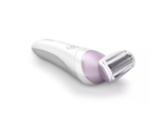 Aparat de ras fara fir umed si uscat PHILIPS Lady Shaver Seria 6000 BRL136/00, Wet&Dry, 40 min utilizare, Manusa exfoliere, Alb/Mov,  L x A x I (mm) 60x120x185 - Image 2