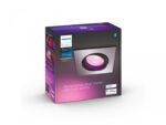 Spot LED RGB incastrat Philips Hue Centura, Bluetooth, GU10, 5.7W, 350lm, lumina alba si color (2000-6500K), IP20, 9cm, Argintiu - Image 3