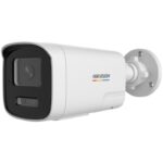 Camera de supraveghere IP Bullet 6MP ColorVu 3.0 Hikvision DS-2CD1T67G3- LIUF/SL(2.8MM), 1/2.4" Progressive Scan CMOS Lentila fixa: 2.8mm, Iluminare min: Lumina alba: 50m, microfon incorporat, Slot card de memorie: microSD/microSDHC/microSDXC maxim 512GB, Alarma la evenimente: Motion detection