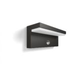 Aplica LED pentru exterior cu senzor de miscare Philips Bustan ,2x4.5W(70W), 1000 lm, lumina calda (2700K), dimabila, IP44, 78x220x92mm,Antracit - Image 2