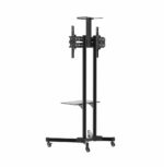 Stand TV Mobil Serioux TV109, Reglabil, 32-70'', VESA 600x400mm, suporta pana la 50kg, negru - Image 4