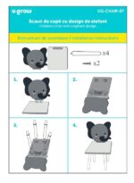 Scaun copii, MDF,design elefant, U-Grow - Image 3
