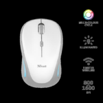 Mouse Wireless Trust Yvi FX, 1600 dpi, Alb - Image 2