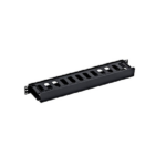 Organizator cabluri 19", 1U, plastic, negru RAL9005