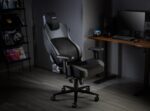 Scaun Gaming Serioux Prime, Capacitate greutate: 150 kg, Material suprafață: Piele, Material textil, Tip cotieră: Cotieră 4D, Tip mecanism: Mecanism tip broască, Tip pârghie pneumatică: 100 mm, ridicare pe gaz clasa 4, Tip bază: 350 mm, bază din aluminiu, Tip roți: 60 mm, roți din poliuretan - Image 16