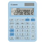 """Calculator birou Canon LS-125KB-PBL, Pastel Blue, 12 digits, 29 keys, dual power, M+, M-,RM/CM, Tax+, Tax-"""