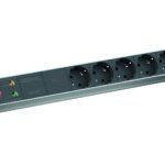 Bachmann IT PDU 6x prize Schuko ,  protectie supratensiune,6,5kA ,filtre, 2m, in Schuko, negru, Aluminiu