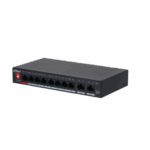 Dahua switch 8 porturi Gigabit PFS3010-8GT-96 V2, Unmanaged, Interfata: 8 x 10/100/1000, 2 x Uplink, Standarde retea: IEEE 802.3, IEEE 802.3ab, IEEE 802.3u, IEEE 802.3x, Capacitate switch: 1.5 Gbit/s, Forwarding rate: 14.88 Mpps, Buget POE: 96 W, Dimensiuni: 190 x100 x 30mm, Greutate: 0.5kg.
