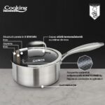 CASEROLA CU CAPAC, 16x8.5 CM, 1.6 L, TITANIUM3, COOKING BY HEINNER - Image 5