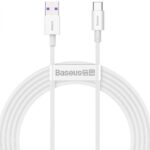 Cablu alimentare si date Baseus Superior, Fast Charging Data Cable pt. smartphone, USB la USB Type-C 66W, 2m, alb