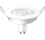 Bec LED spot Philips, GU10, 4.7W (50W), 345 lm, lumina calda (2700K), 9cm, Alb