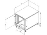 Rack de podea 19" Triton 12U 600x1000mm usa fata sticla panouri laterale/spate detasabile sectiuni pentru ventilatie activa, sectiuni acces cabluri sus/jos/spate IP30 gri - Image 2