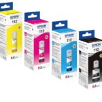 EPSON 112 EcoTank 4-colour Multipack, continut: 1 x 125 ml Black, 1 x 70 ml Cyan, 1 x 70 ml Magenta, 1 x 70 ml Yellow, Epson EcoTank LL11160, L15150, L15160, EcoTank Pro L15180, Epson ITS L6550, L6570.