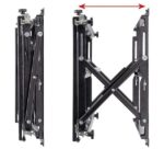 Suport perete cu pop-out B-Tech pentru ecrane cu diagonale intre 42"-120", greutate maxima suportata 125kg, VESA min. 200x100, VESA max. 400x400, distanta maxima de la perete 29.3 cm, sistem Push to open/push to close, se poate monta atat pe perete cat si pe bara, negru - Image 2