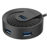 HUB extern A4TECH, porturi USB-A: USB 3.0 x 4, conectare prin USB, cablu 1.0 m, negru