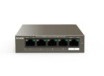Tenda switch TEF1105P-4-38W, 5-Port 10/100Mbps, 4-porturi POE, Standarde de retea:  IEEE 802.3、 IEEE 802.3u、IEEE 802.3x、 IEEE 802.3af, interfata: 4*10/100 Base-TX Ethernet Ports(Data/Power), 1*10/100 Base-TX Ethernet Port(Data), Dimensiuni: 100.0mmx100.0mmx26.0mm, Switch capacity:  1Gbps, buget POE
